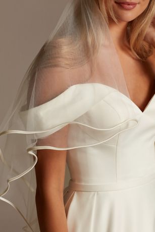 Veil② Allover Pearl Two-Tier Mid-Length Veil